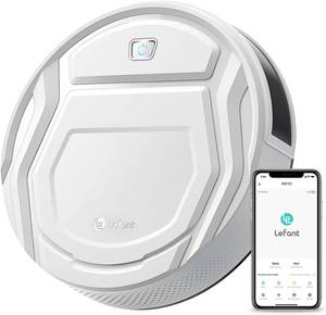 lot 4008 image: Retail $200 Lefant Robot Vacuum with Strong Suction, 120 Min Runtime, Slim, M210