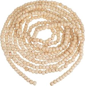 lot 4031 image: WILLBOND 16 Feet Wood Bead Garland Christmas Tree, Wood Color