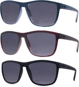 lot 4034 image: Full Reader Sunglasses for Men Women Square Reading UV Protection 3PK