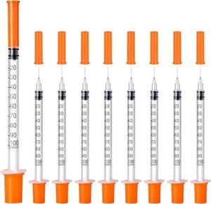 lot 4037 image: 30PACK U-100 Syringes, 30G 516 (8mm) 1mlcc Disposable Syringe