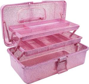 lot 4041 image: AnRui 3-Tier Storage Box, First AidMedicine Organizer, Folding Tool Box