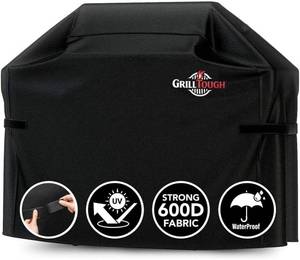 lot 4061 image: GrillTough Heavy Duty BBQ Grill Cover for Outdoor Grill, 60 Inch Black