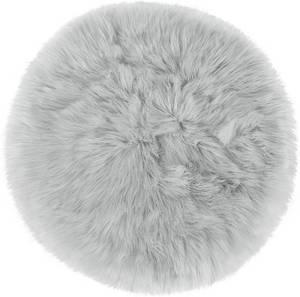 lot 4071 image: uxcell Faux Fur Round Rug, Fluffy Rugs for Bedroom Floor 2x2 Ft Light Gray