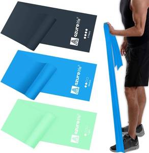 lot 4102 image: AZURELIFE Resistance Bands, Long Non-Latex Elastic Stretch Bands for Therapy