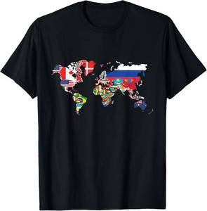 lot 4122 image: All Countries Flags of The World 287 Flag International T-Shirt M Yellow