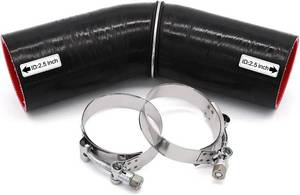 lot 4144 image: 45  4-Ply Elbow Coupler Silicone Hose 2.5 inch(63mm) 102mm 5mm