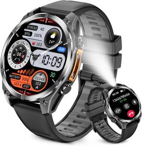 lot 4153 image: Military Smart Watches for Men, 1.43 AMOLED Fitness Watch with Compass