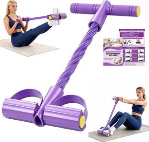 lot 4164 image: Foot Pedal Resistance Bands with Handles, Yoga Exercise Bands