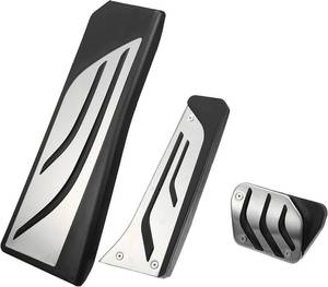 lot 4191 image: X AUTOHAUX 3-Pc Accelerator & Brake Pedal Covers for BMW 1-4 Series F20-F36
