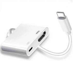 lot 4199 image: Kinhaly USB-C to HDMI Adapter 4K60Hz with Charging Port for iPhoneiPad Pro
