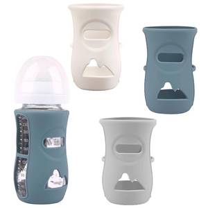 lot 4201 image: 3 Pack Silicone Sleeves for Avent Natural Glass Baby Bottles 8 oz