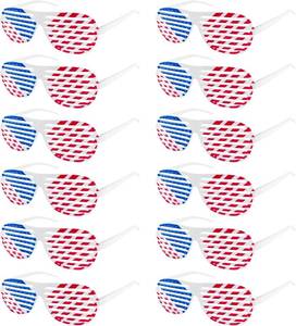 lot 4202 image: American Flag Patriotic Plastic Shutter Glasses Eyewear for Party Props
