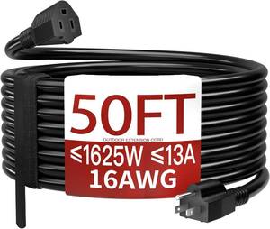 lot 4206 image: Skrizcable 163 50 FT Outdoor Extension Cord Waterproof, Black Power Cord