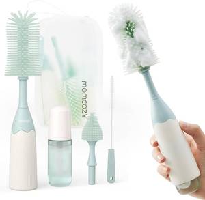 lot 4207 image: Momcozy Baby Bottle Brush Kit, Push-Press Foam Design, Green