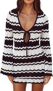 lot 4223 image: Sexybody Crochet Cover Up for Women Hollow-Out Knit Beach Coverup Small