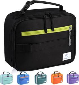 lot 4232 image: Genteen Kids Lunch Box Insulated Bag Back-to-School Reusable (Black)