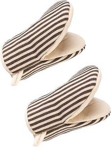 lot 4238 image: 1 Pair Mini Oven Mitts, High Heat Resistant Oven Gloves, Hanging Loop, Khaki