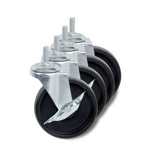lot 4241 image: Honey-Can-Do SHF-01939 4-Inch Caster Wheels, HCD Shelving, Four-Pack