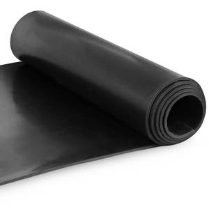 lot 4245 image: Exactly Rubber Silicone Sheet, 60A, -80 to 450 F, 116 x 9 x 12, Black