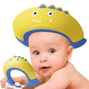 lot 4246 image: Thcbme Baby Shower Cap Shield for Kids, EyeEar Protection, Dinosaur (Yellow)