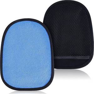 lot 4248 image: Skylety 2-Piece Sand Mitts for Beach - Soft Skin-Friendly Towel Pack (Blue)