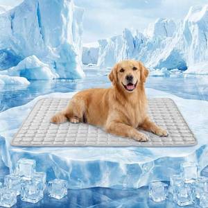 lot 4255 image: FunFurry Cooling Mat for Dogs 44x32 Pet Pad Q-Max0.5 Weave Non-Slip XL