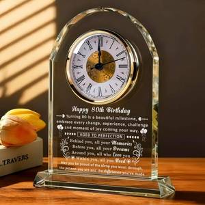 lot 4264 image: 80th Birthday Gifts for Women - 80th Birthday Clock&nbsp  Missing a hand 