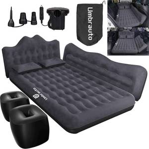lot 4266 image: Umbrauto Car Air Mattress Bed for SUVTruck Back Seat with Pump & Pillows