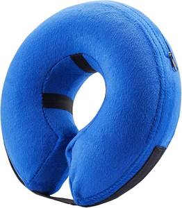 lot 4282 image: BENCMATE Inflatable Dog Cone Collar Alternative After Surgery Large, Blue