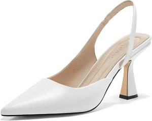lot 4295 image: Coutgo Womens Slingback Stiletto Pumps Closed Pointed Toe DOrsay Shoes 11