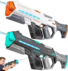 lot 4308 image: 2-Pack Electric Water Guns for Adults & Kids, Light-Up, 28 32ft