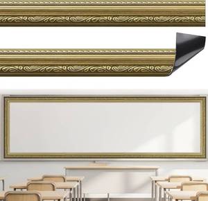 lot 4316 image: Amazingspark 24 Pcs Magnetic Vintage Gold Bulletin Board Borders Whiteboard