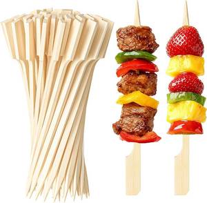 lot 4320 image: 300-Pack Bamboo Appetizer Skewers 4.7-Inch   Cocktail Picks for Appetizers