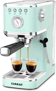lot 4323 image: Retail $150 CHULUX Slim Espresso Machine with Milk Frother for Home Latte, Paste