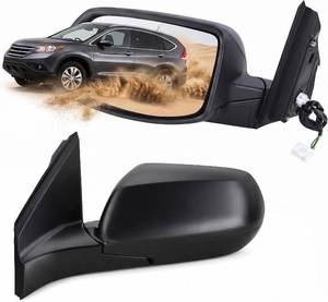 lot 4328 image: Left Driver Side Mirror for 2012-2016 Honda CR-V, Manual Folding, Black