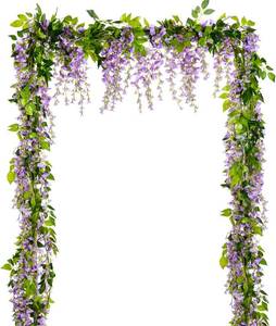 lot 4329 image: Lvydec Wisteria Artificial Flowers Garland, 4 Pcs, 28.8ft Silk Vine
