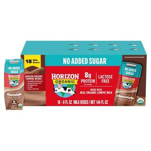 lot 4350 image: Horizon Organic No Added Sugar Lactose Free 1% Lowfat Chocolate Milk Boxes