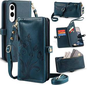 lot 4361 image: Samsung Galaxy S25 Edge Case Wallet, Card Holder Zipper Leather Flip Cover