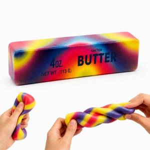 lot 4393 image: Rainbow Butter Squishy Toys, Soft Slow-Rising Stress Relief Squeeze Toys