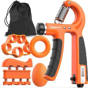 lot 4436 image: Hand Grip Strengthener Kit with Adjustable Forearm Gripper Finger Stretcher
