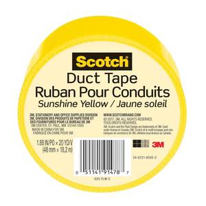 lot 4458 image: Scotch Duct Tape, Sunshine Yellow, 1.88 in. x 20 yd.