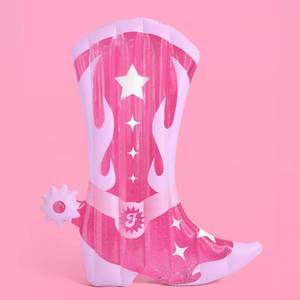 lot 22508 image: xo, Fetti 6ft Cowgirl Boot Pool Float - Glitter  Last Rodeo Bachelorette
