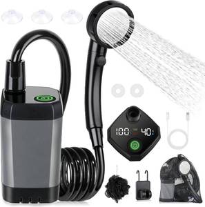 lot 22522 image: Spopal Portable Shower for Camping, Long-Lasting 6000mAh Rechargeable