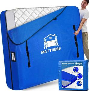 lot 22534 image: BETU Mattress Bags - Water-Resistant Queen Size with Durable Handles Blue