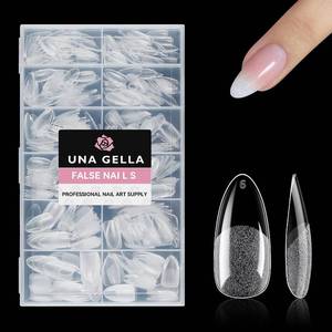 lot 22536 image: UNA GELLA 504Pcs Medium Pointed Almond Nail Tips, X-Soft Almond Gel Nails