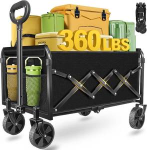 lot 22537 image: Collapsible Wagons Carts Foldable, 360Lbs Foldable Wagon with Wheels