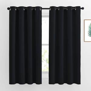 lot 22543 image: NICETOWN Bedroom Black Out Curtains 63 Inch Length 2 Panels Burg, W52xL63