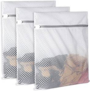 lot 22550 image: SUERIV 3Pcs Honeycomb Mesh Laundry Bags for Delicates 125gsm Fabric
