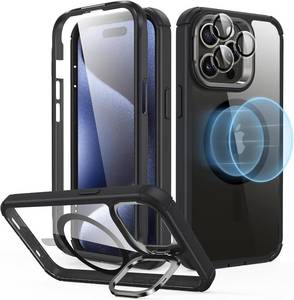 lot 22589 image: ESR for iPhone 15 Pro Max Case Flex Stand, Fit for Magsafe, Clear Black