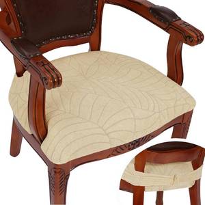 lot 22599 image: Large Seat Cover for Dining Room Table Chair with Arms Covers, Beige